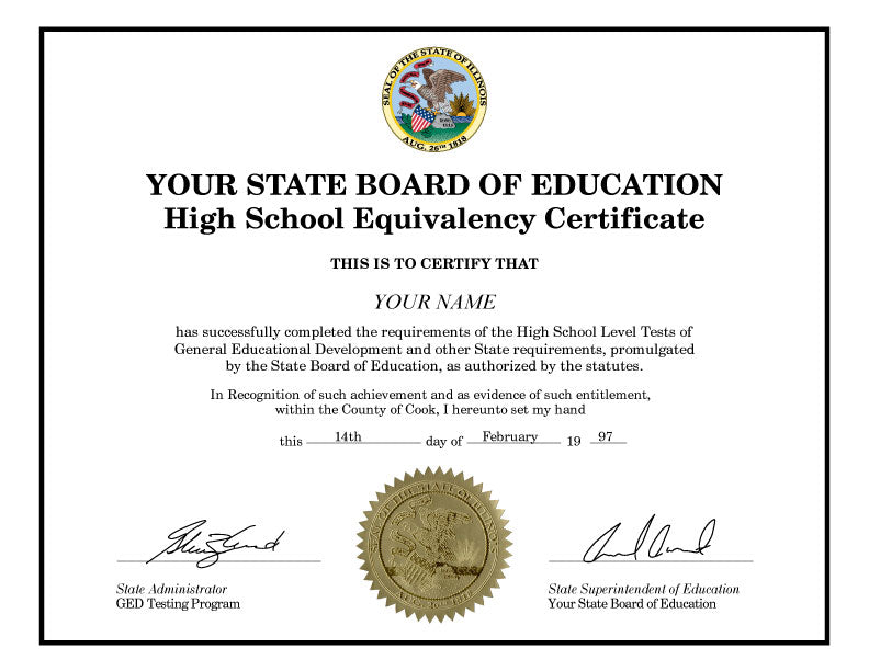 GED CERTIFICATE #3