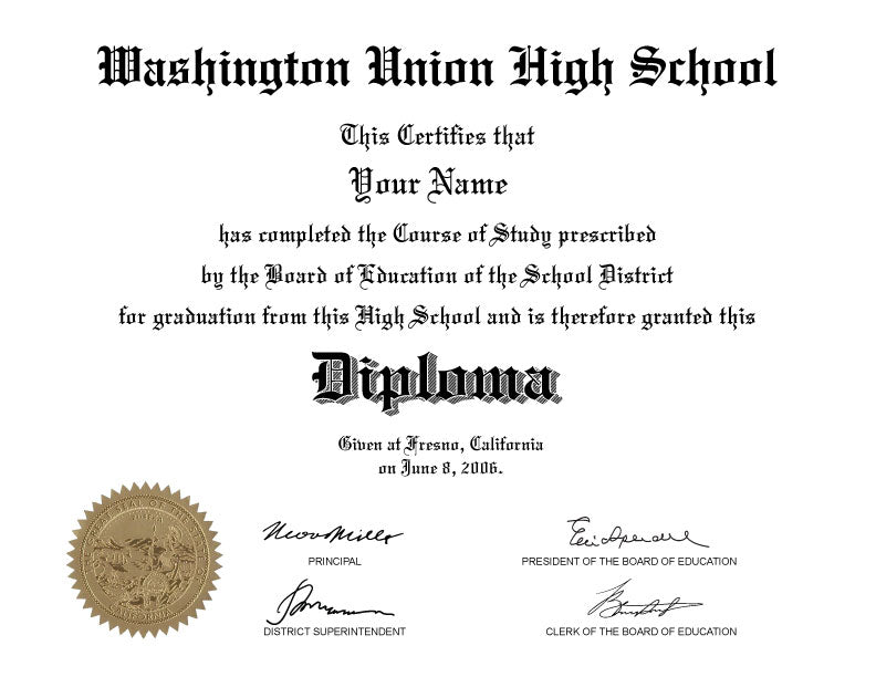 HIGH SCHOOL DIPLOMA DESIGN #2